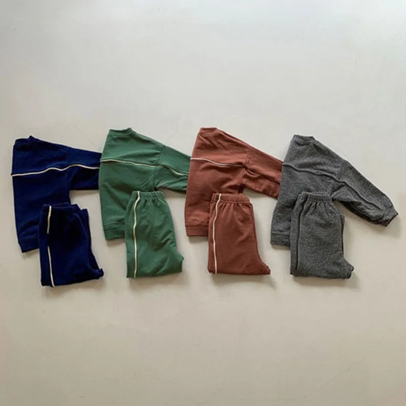 

Baby Boys Girls Long Sleeve T-Shirt + Pants Children's Clothing Sets Spring Kids Boy Girl Casual Exercise Suit Clothes