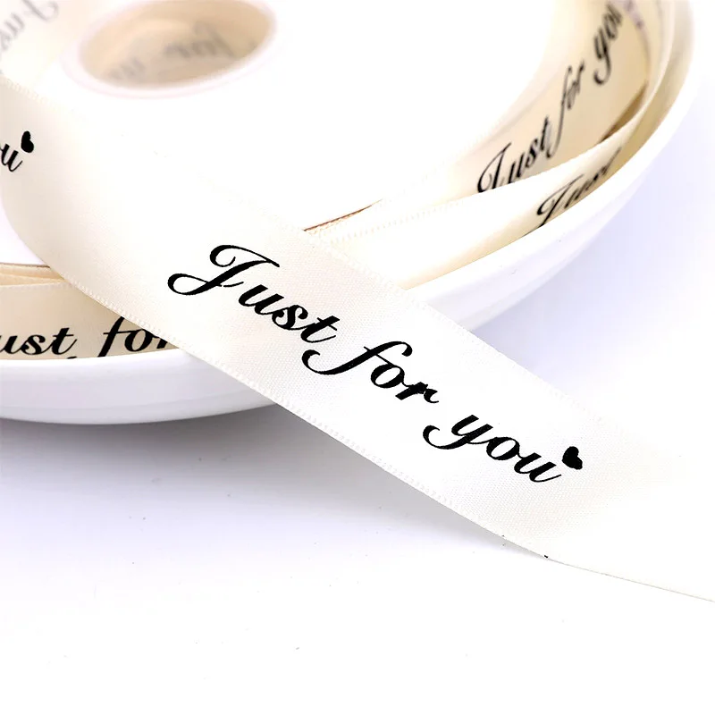 5Yards Just For You Printed Polyester Ribbons Christmas Wedding Festival Party Decoration DIY Bow Card Gifts Cake Wrapping | Дом и сад