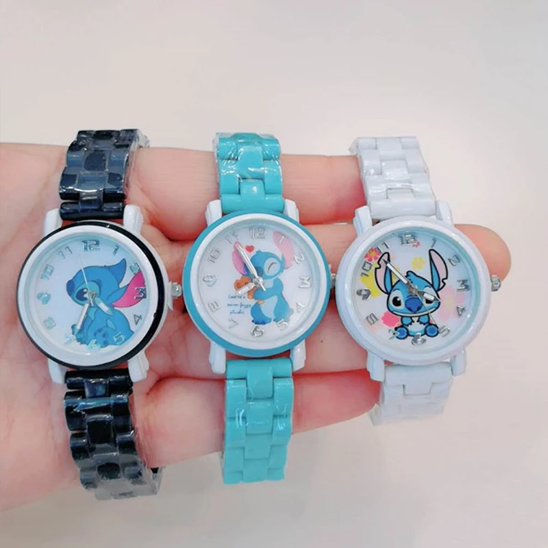 Наручные часы Disney Stitch водонепроницаемые кварцевые наручные из нержавеющей стали
