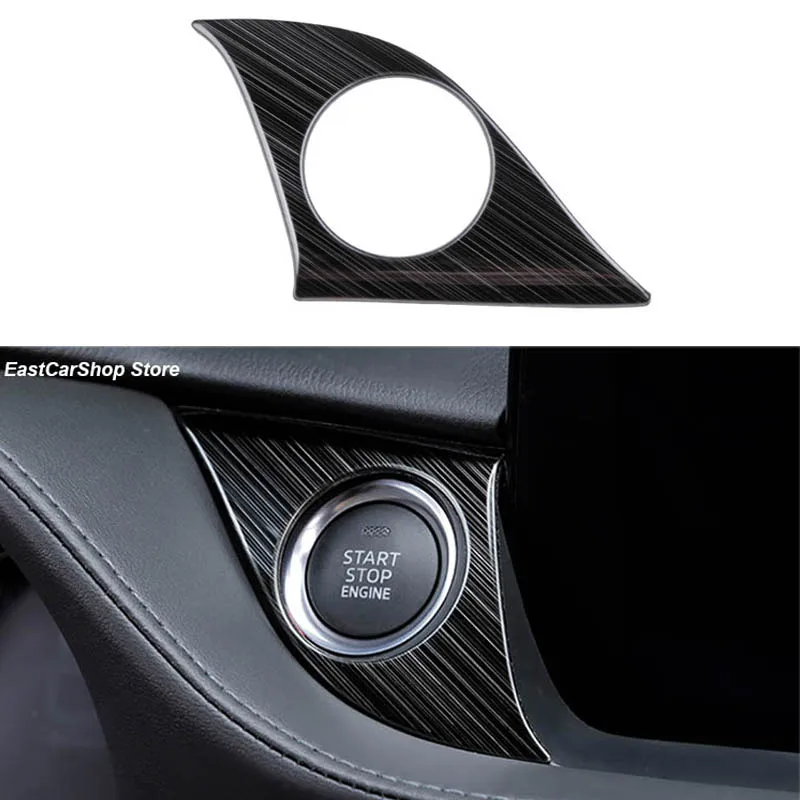 

Автомобильные декоративные рамные наклейки с одним нажатием пуска, блестки из нержавеющей стали для Mazda 6 Atenza 2019 2020 2021, автомобильные аксесс...