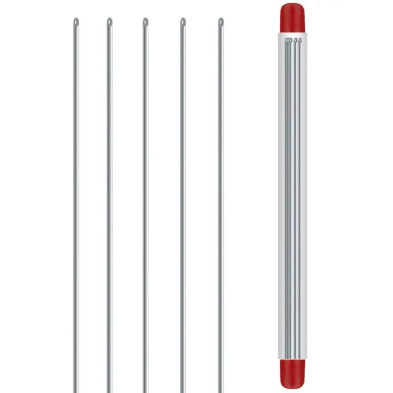 

5 Pcs/set Metal Hollow Gas Needle Stainless Steel Fast Upper Bait Penetrate Earthworm Fishing Gear Accessories Tools 24BD