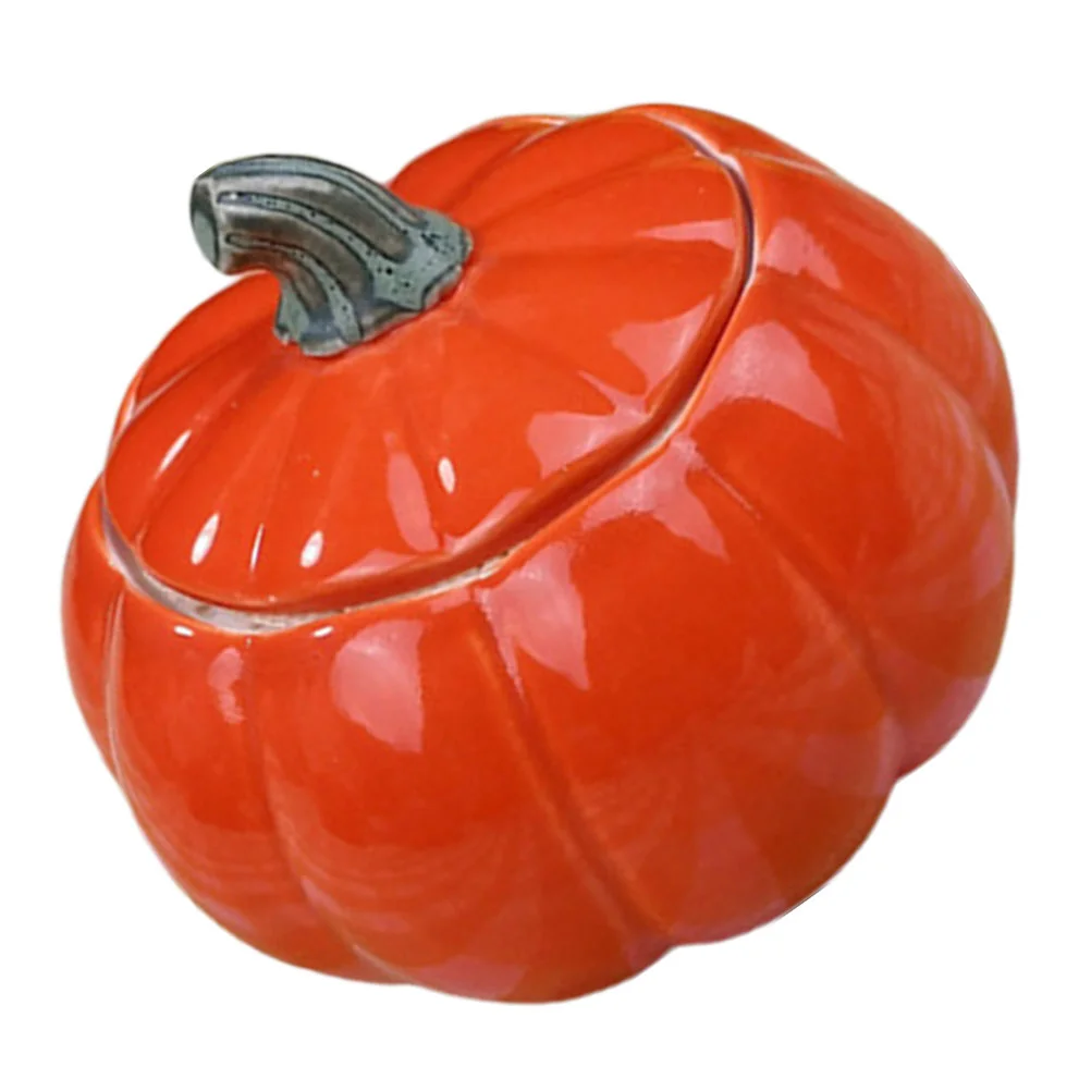 

1Pc Lovely Pumpkin Shaped Ceramic Storage Jar for Home Kitchen Using Tea Jar