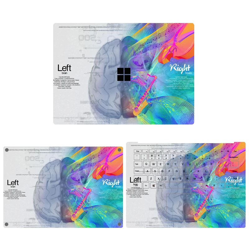 Наклейки для ноутбука Microsoft Surface наклейки 3/4 13 5 15 дюймов с цветным мозгом