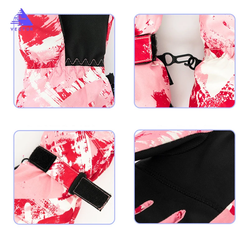 Водонепроницаемые теплые перчатки для девочек и мальчиков Детские