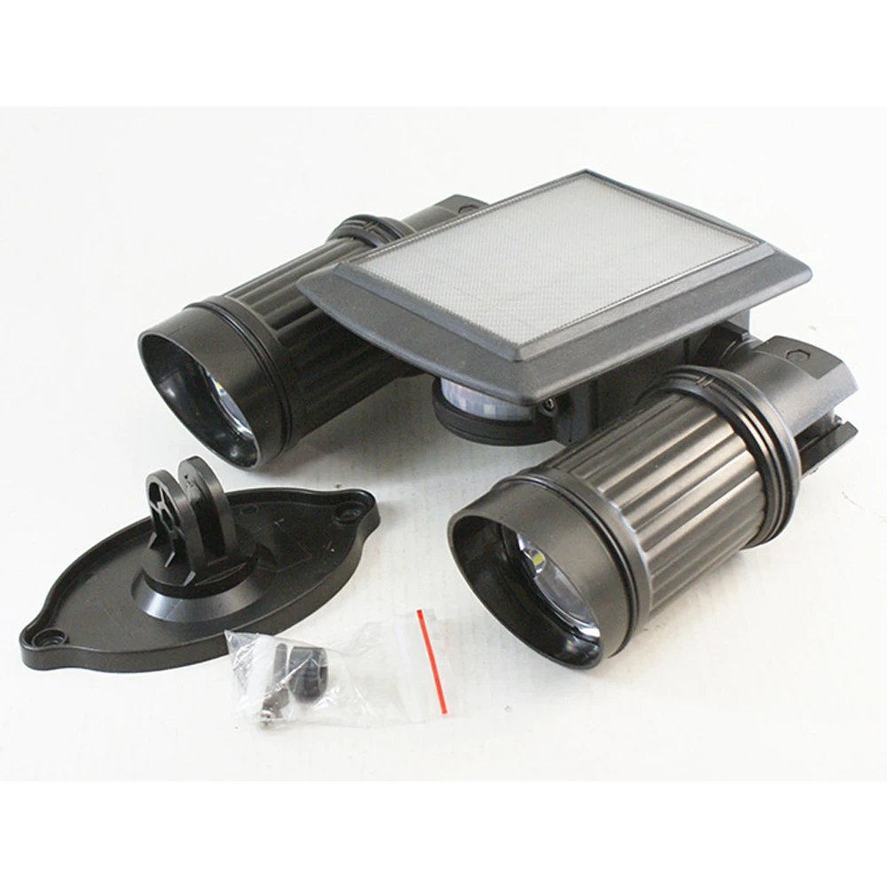 Яркий солнечный светильник COB светодиодный с двойной головкой регулируемый