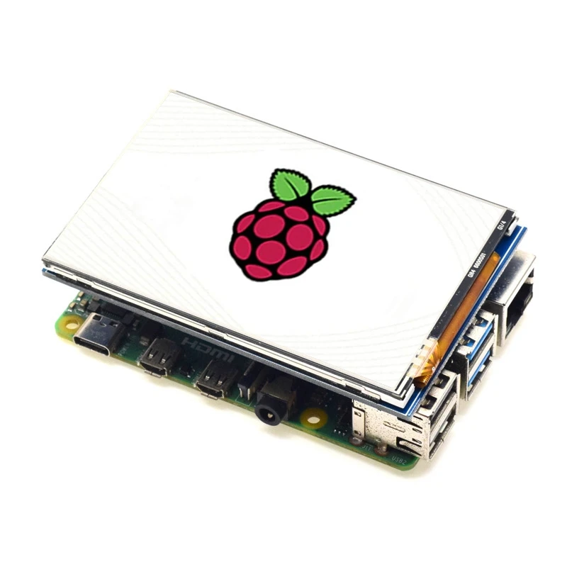 Контактный экран для Raspberry Pi 4B 3B + 3 5 дюймовый ЖК-дисплей контактная ручка чехол из