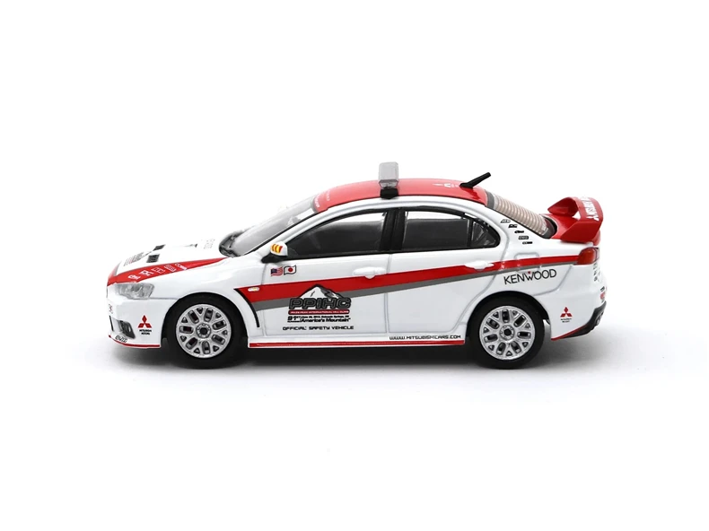 Tarmac работает 1: 64 Mitsubishi Lancer Evolution X пиковая безопасность автомобиля литой модельный автомобиль