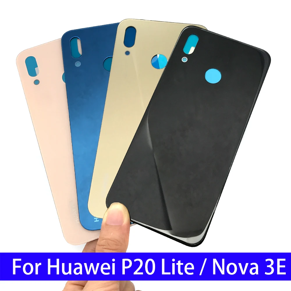 Задняя стеклянная крышка для Huawei P20 Lite / Nova 3e задняя аккумулятора корпуса с
