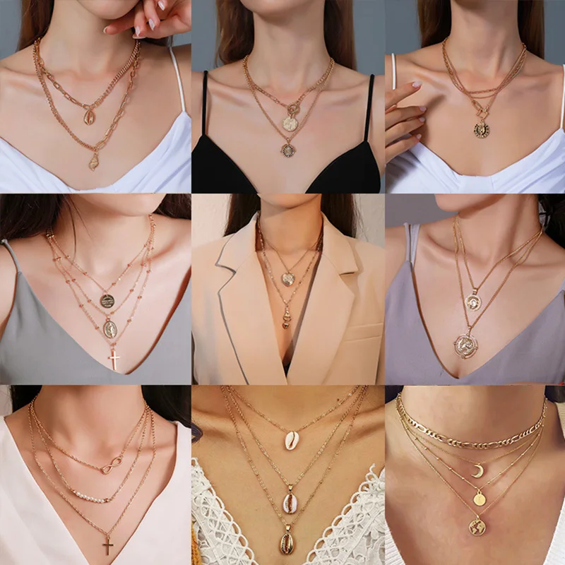 

Женский комплект из колье, сердца, звезды, Луны