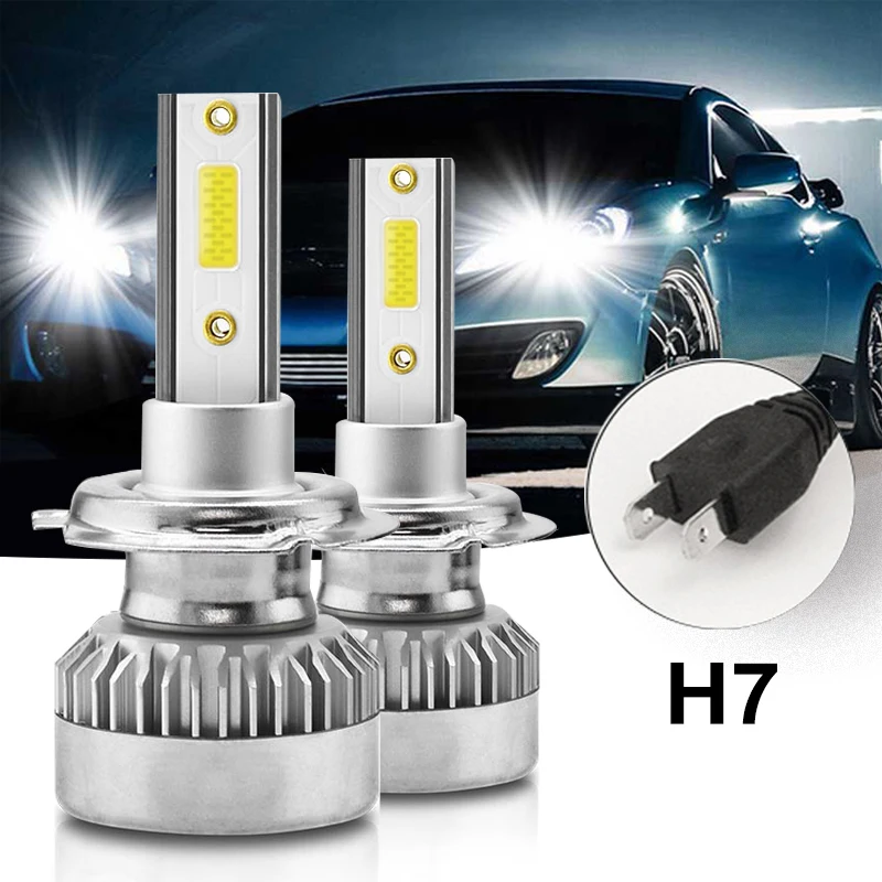 

Led Headlight H7 Light For Car 12V 110W Auto Fog Lamps 6000K White 20000LM Ultra Bright Bub Set Super Focused Beam Headlamp 2Pcs