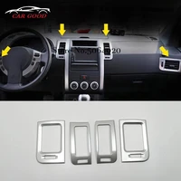 abs matte air conditioner ac vent outlet cover trim sticker car styling for nissan x trail x trail t31 2008 2013 accessories