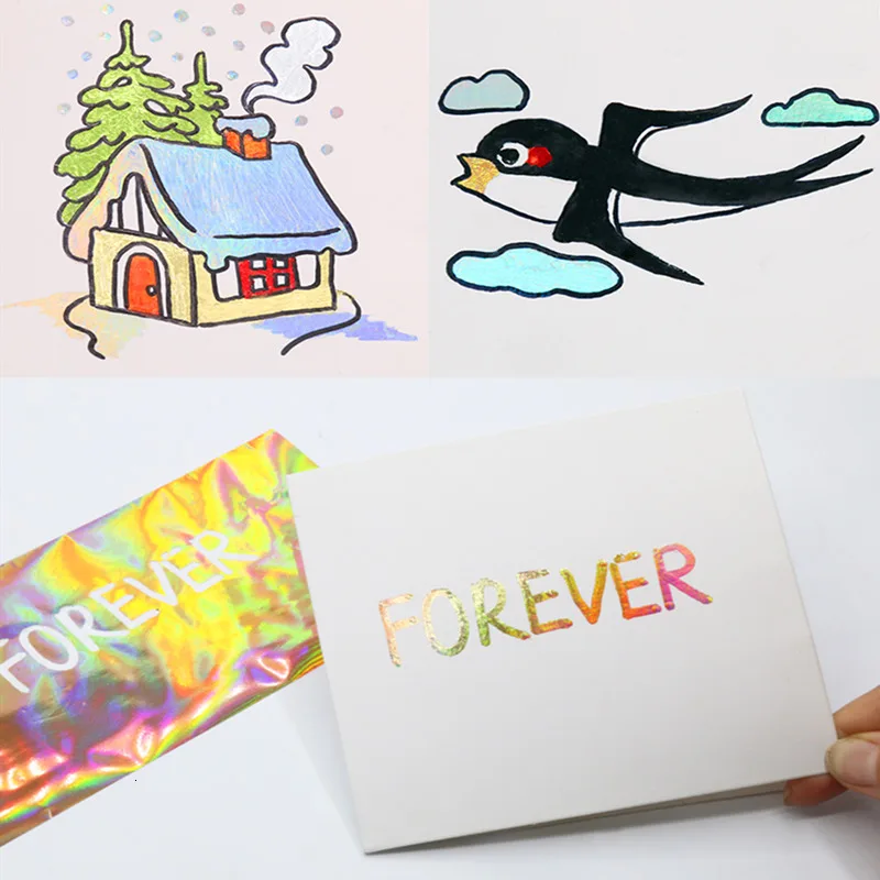 20 листов штамповочной фольги Блестящая Алюминиевая ламинаторная фольга сделай