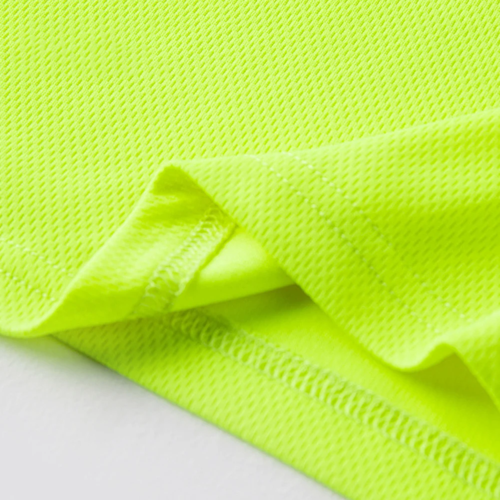 Мужская Летняя полиэфирная Светоотражающая футболка с коротким рукавом и