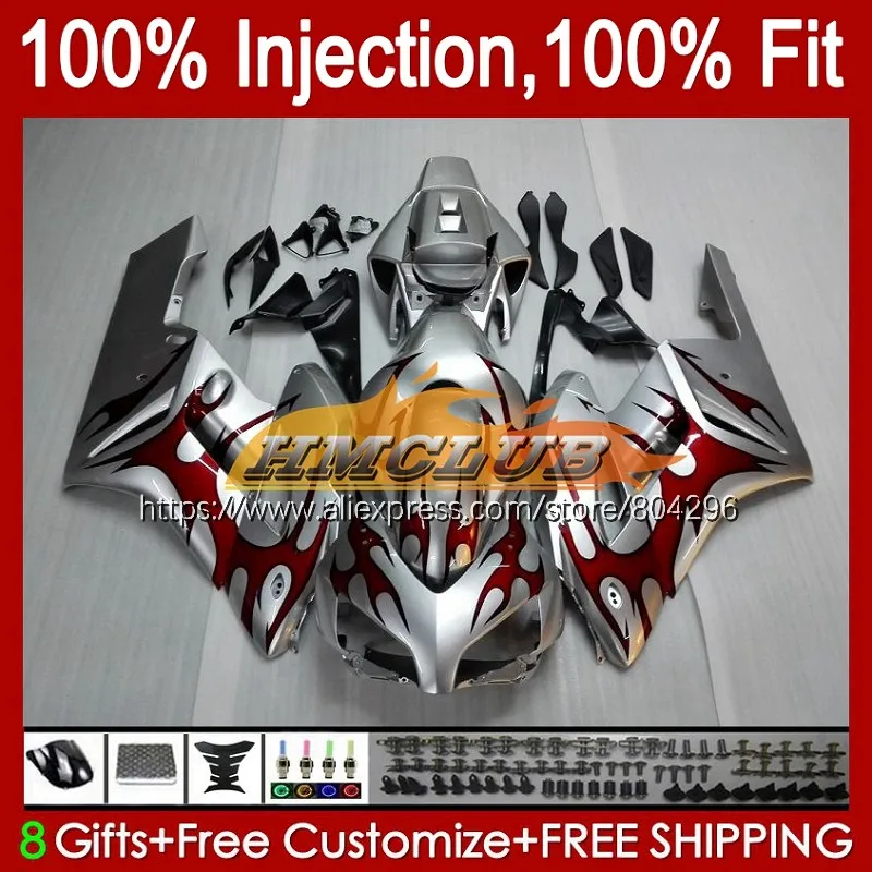 

Корпус инжектора для HONDA CBR 1000RR CBR1000 RR CBR Red flames 1000 CC RR 14No.8 CBR1000RR 04 05 1000CC 2004 2005 OEM обтекатели