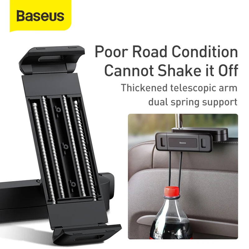 baseus car phone holder for iphone 11 samsung xiaomi universal car backseat holder support auto mount stand for ipad mobilephone free global shipping