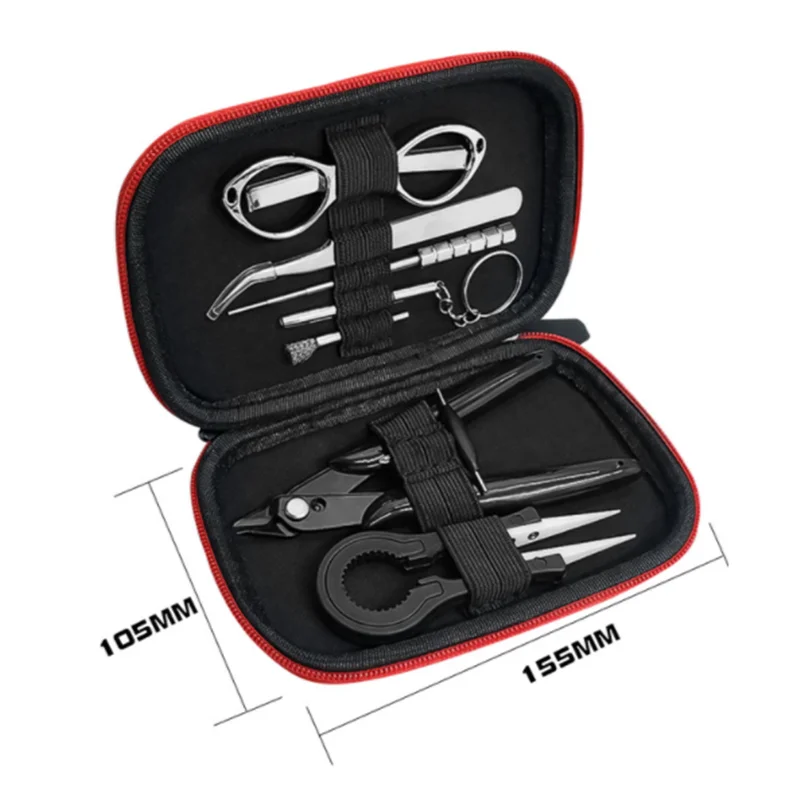 Mini Vape DIY Tool Bag Tweezers Pliers Wire Heaters Kit Coil Jig Winding For Packing Electronic Cigarette Accessories | Инструменты