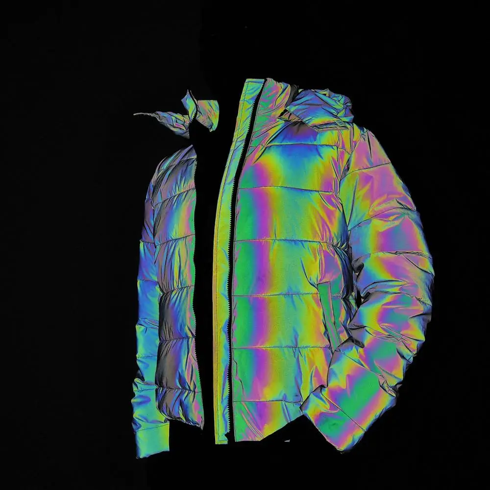 

Winter Fashion Women Luminous Reflective Thick Warm Parka Coat Plus Size Woman Padded Warm HoodedCotton Coats Jacket Ropa Mujer