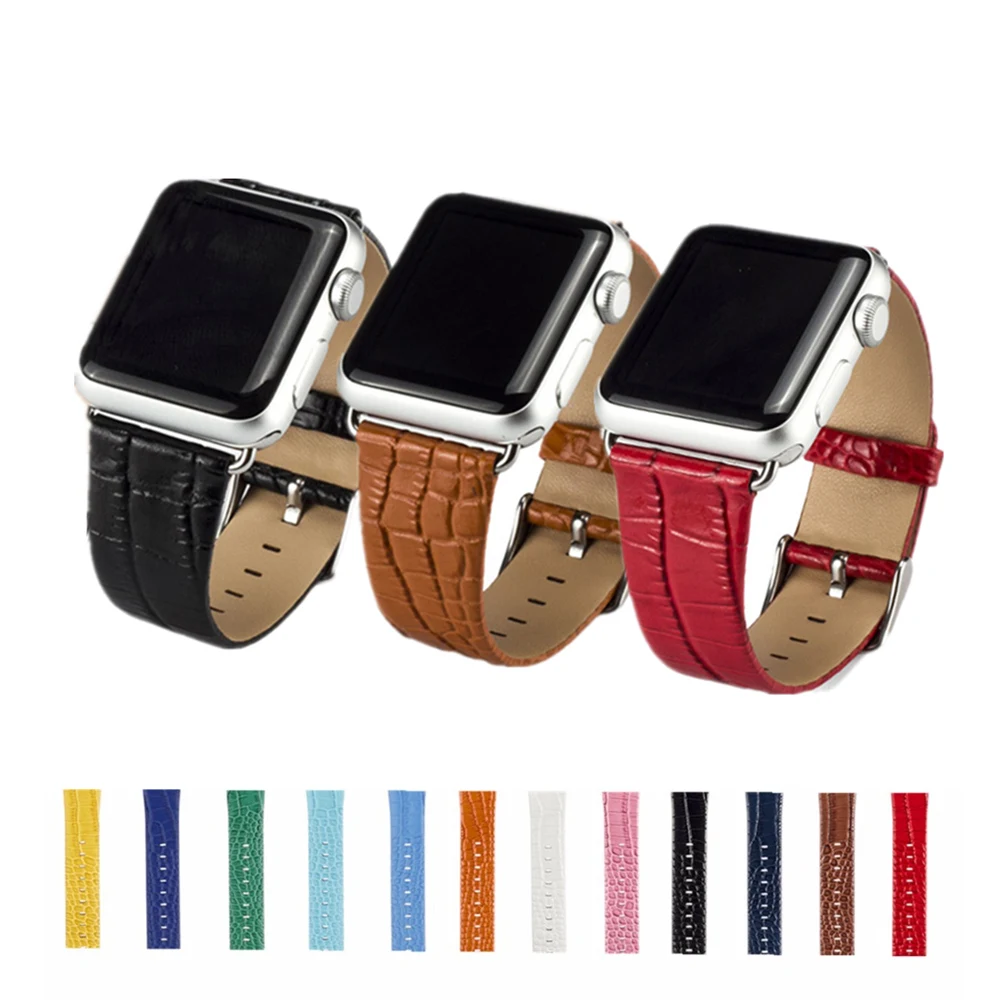 Кожаный ремешок для apple Watch band 4 (iwatch 5) 44 мм 40 watch 3 2 1 42 38 Ремешки наручных часов с