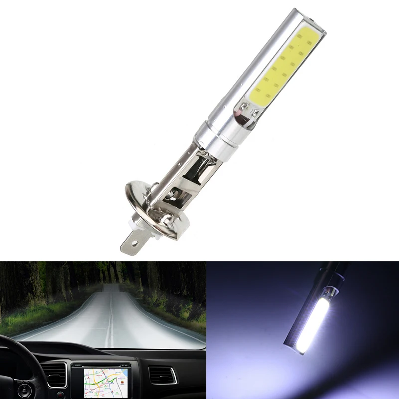 

1pcs H1 LED Fog Lights White 6000K Headlight COB LED Headlight Hi/Lo Beam Bulbs Driving Lamps Daytime Turn Light Universal