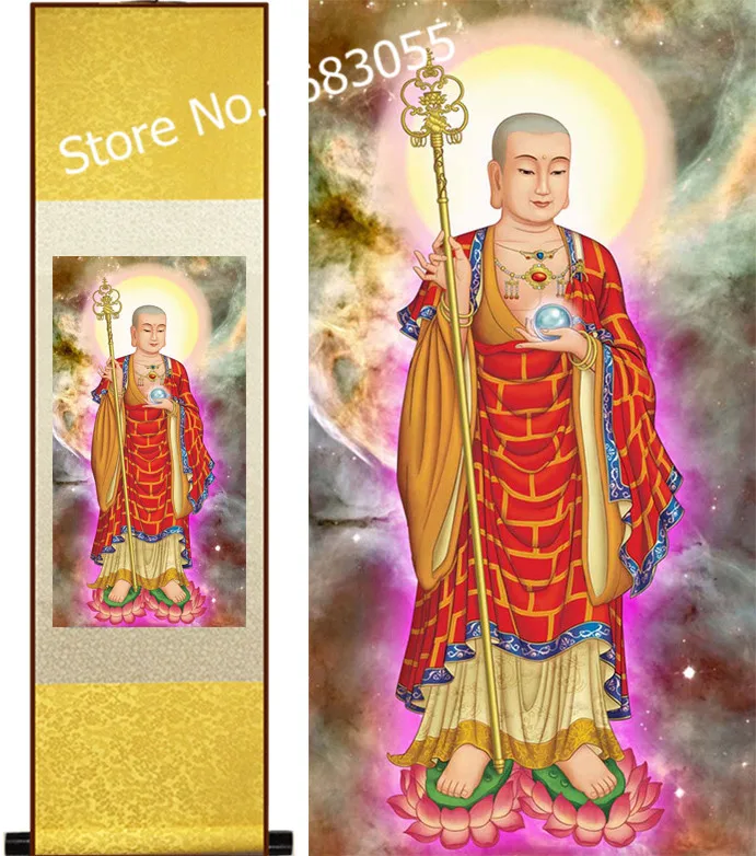 

Подвесная картина будды высокой четкости, буддийский свиток, картина тибетского Королевского храма бодхисаттвы, домашняя буддийская покло...
