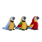 Электрический попугай, мягкие плюшевые детские игрушки, милый говорящий попугай, машущий крыльями, электронный мини-симулятор, игрушки
