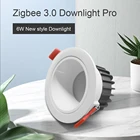 Светодиодный потолочный светильник Gledopto Zigbee3.0, 6 Вт, RGBCCT, водонепроницаемый, утопленный, 60 лучей, умный светильник, приложениеГолосовое управлениедистанционное управление