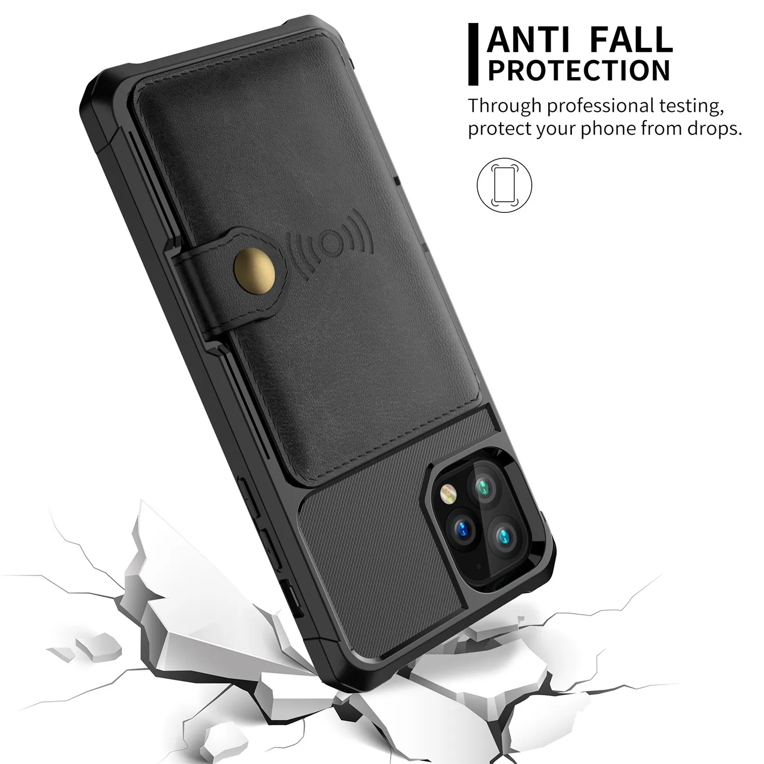 

Роскошный Магнитный чехол-кошелек из искусственной кожи для IPhone 12 12 Pro Max, чехол с несколькими отделениями для карт, бумажник, держатель