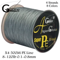x4 fishing line 500m 4 strands braided fishing thread multifilament pe fish wire 8 20 30 40 50 80 100 120lb