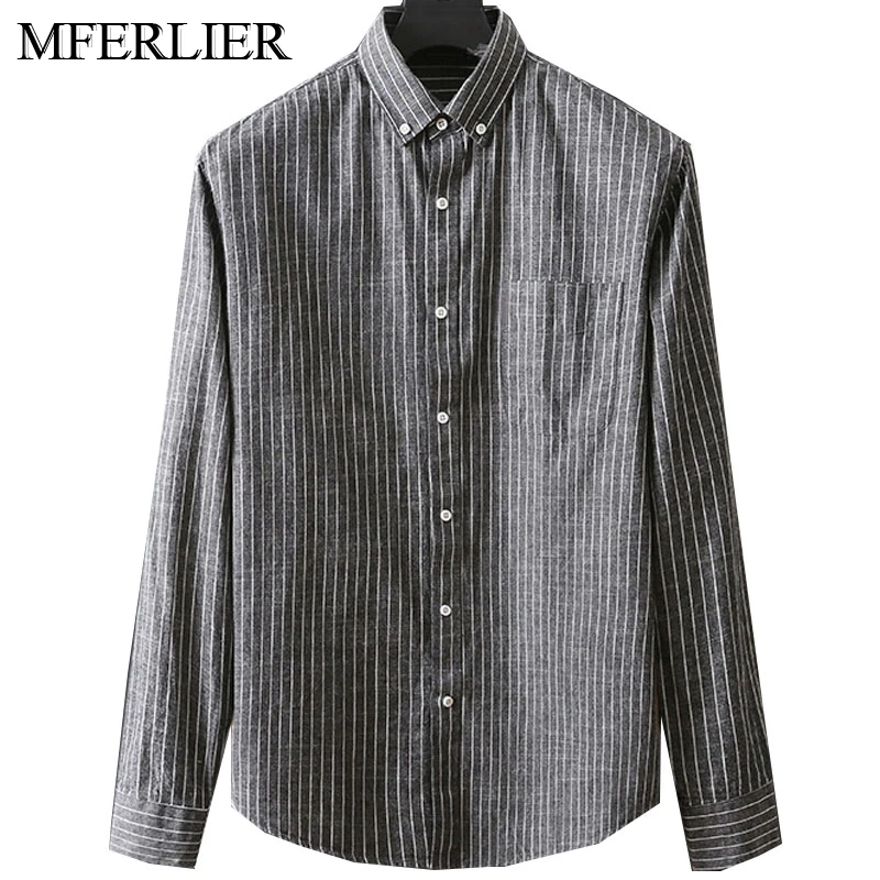 

Рубашка хлопковая в полоску, обхват груди 147 см, 5XL, 6XL