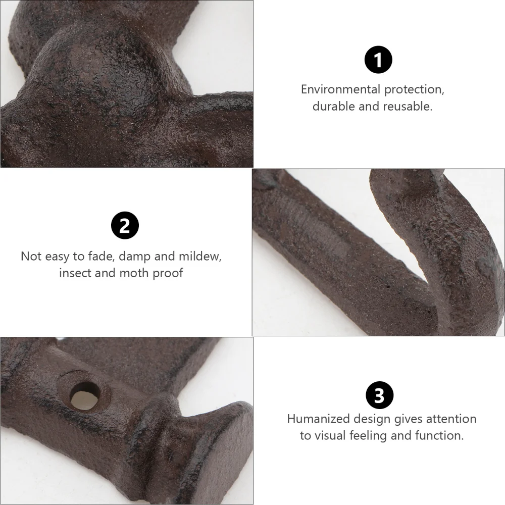 

1Pc Durable Household Clothing Hat Hook Simple Retro Wall-mounted Hanger