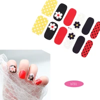 2 sheetspc full cover wraps nail adhesive stickers strips plain art decorations flower designs glitter powder manicure tip