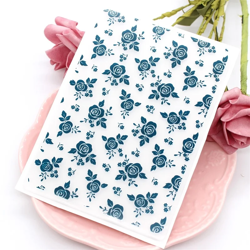 Пластиковые тисненые папки YPP с цветами для рукоделия бумажные принадлежности