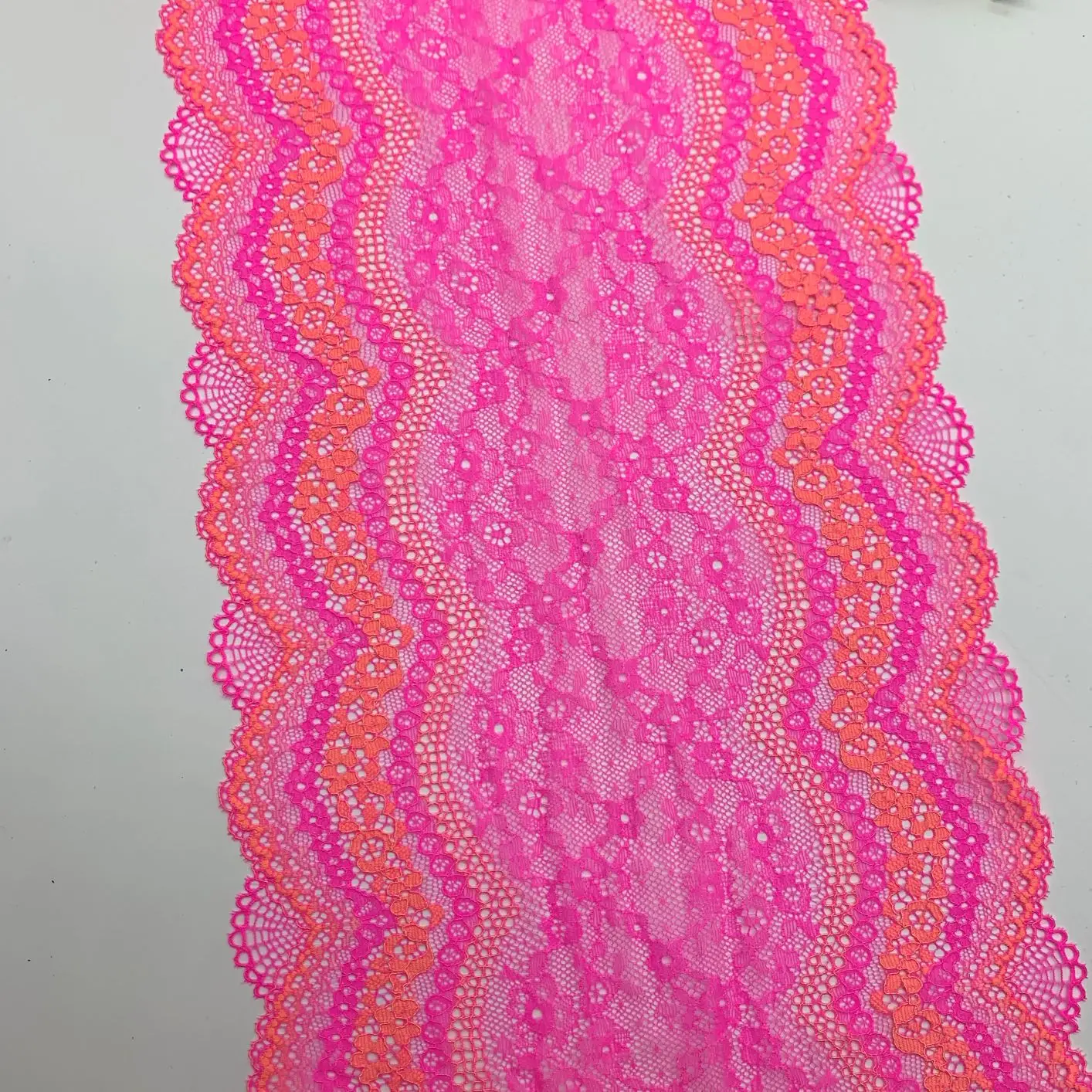 3y/lot 2 colors 24cm Stretch Lace Fabric Pink DIY Crafts Sewing Supplies Decoration Accessory For Garments Underware Lace Trim