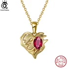 Ювелирные изделия ORSA JEWELS ручной работы, изящное ожерелье в форме сердца из стерлингового серебра 925 пробы с искусственным драгоценным камнем, ювелирные изделия для женщин GMN07