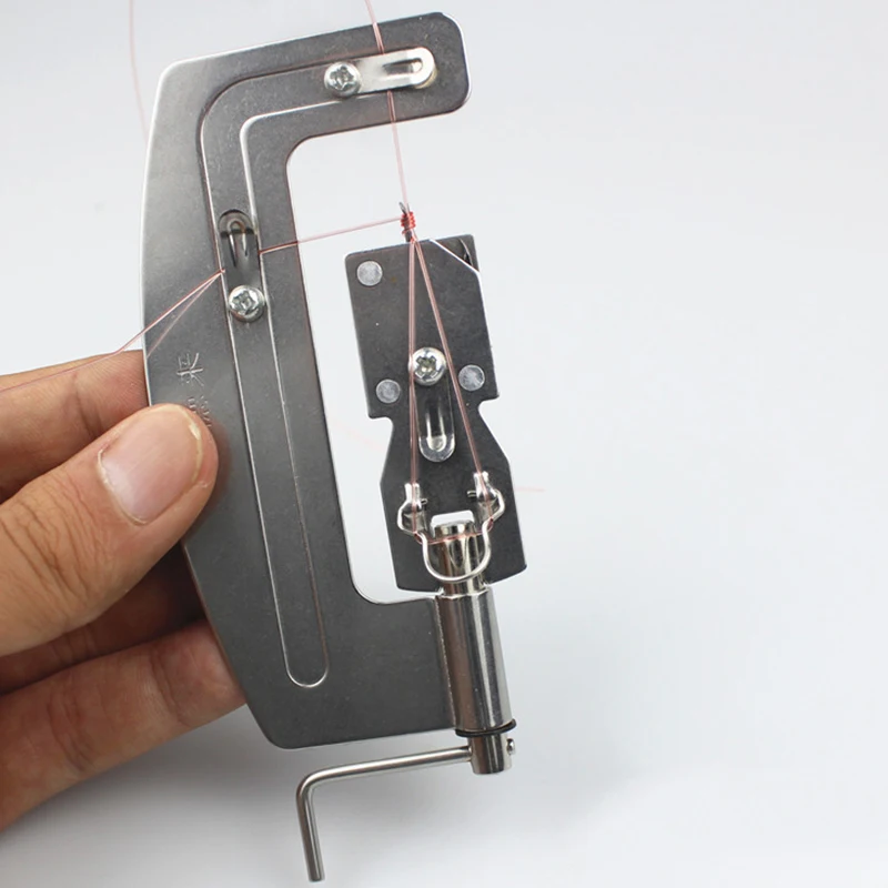 

CKAHSBI Stainless Steel Fish Hook Line Knotter Tying Hooking Device Fishing Line Semi Automatic Fishing Hooks Line Tier Machine