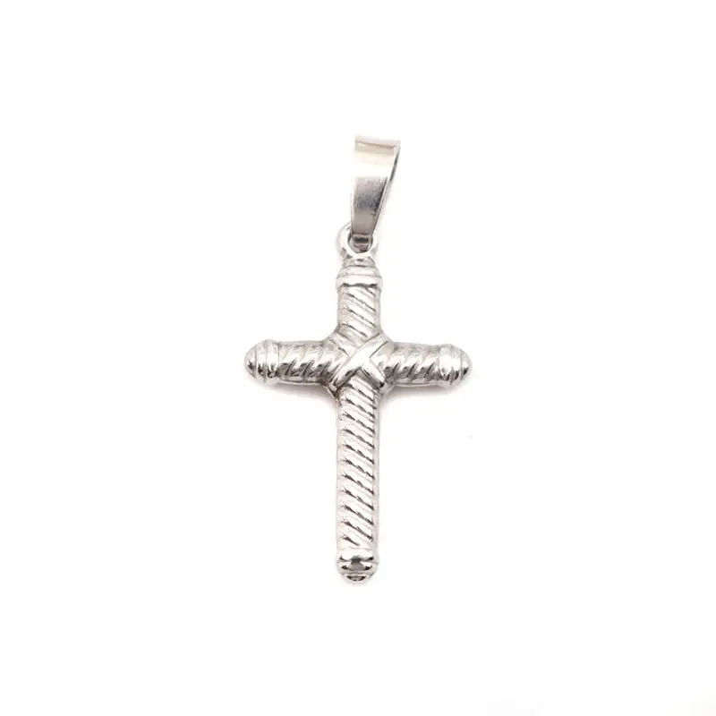 

1 PC 4cm x 2cm Stainless Steel Pendants Cross Stripe & Gold Pendants For Bracelets Necklaces Trendy Jewelry Gift Making