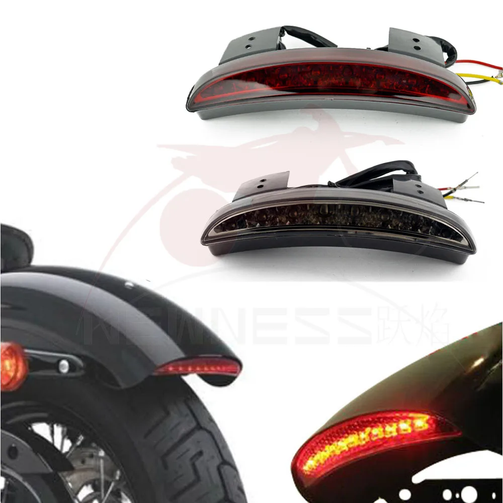 Светодиодные задсветильник фары для мотоцикла задние Кафе Racer тормозные Harley Touring