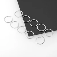 10pcs fake nose ring septum piercing hoop earring stainless steel cartiliage helix ear clip tragus lip rings women body jewelry