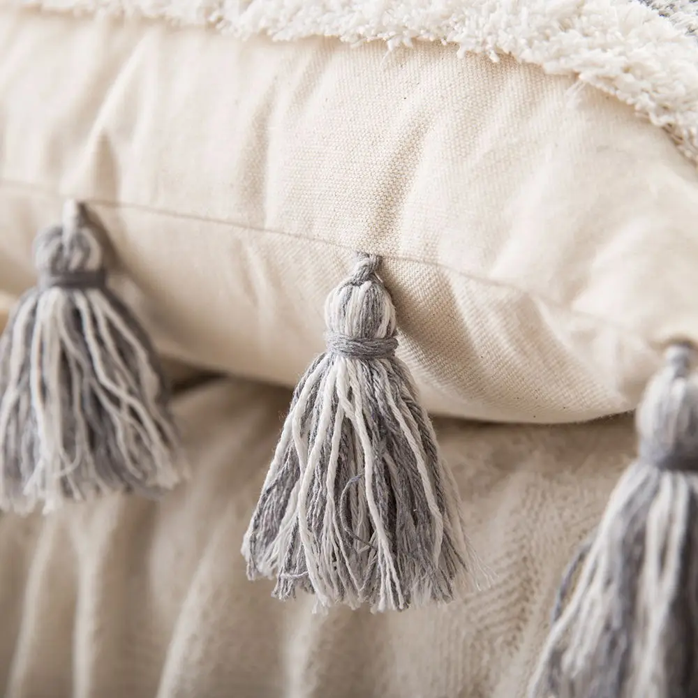 Декоративный чехол для подушки в стиле бохо искусственная кожа скандинавский