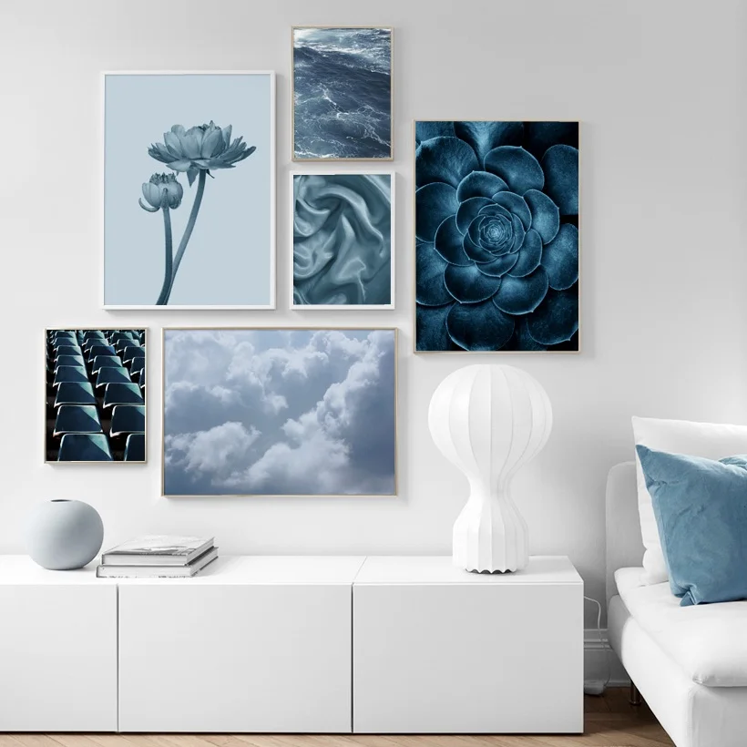 Настенные постеры с изображением цветов морских облаков сиденья скандинавских