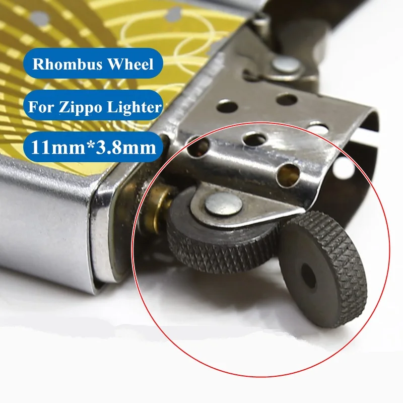 

2pcs/Lot 11*3.8mm Replacement Rhombus Toothed Steel Wheel For ZP Zorro Kerosene Oil Petrol Lighter Repair DIY Accessories