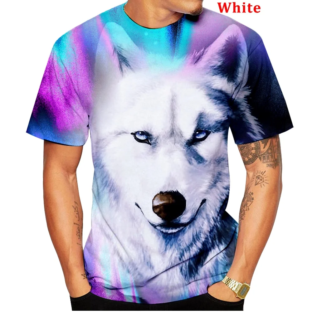 

Футболка Мужская/женская с коротким рукавом и 3D-принтом животного волка