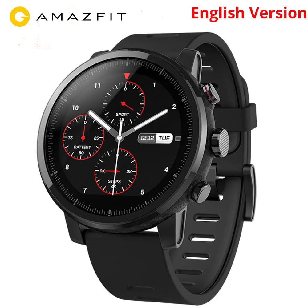 Xiaomi Huami Amazfit Смарт часы Stratos 2 Английская версия gps PPG монитор сердечного ритма 5ATM