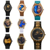 mens watch bobo bird new design wooden women wristwatch couple timepiece unique dial japanese movement reloj hombre great gift