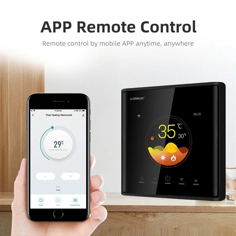 Умный термостат Tuya для подогрева пола Wi-Fi с пультом ДУ | Строительство и ремонт