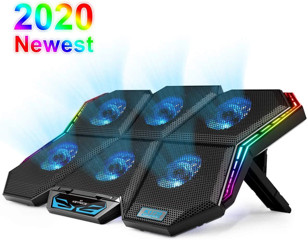 

Laptop Cooling Pad Gaming Notebook Cooler Stand Height Adjustment 2 x USB LED