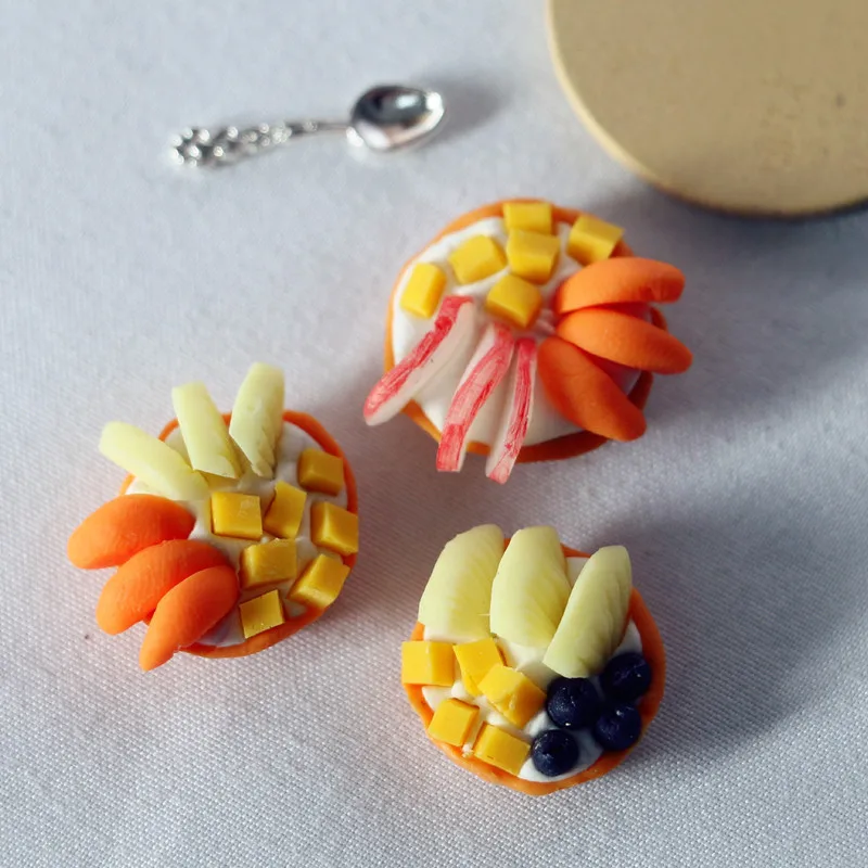 1/12 миниатюрный кукольный домик лоток для пирога с черникой манго яблоком