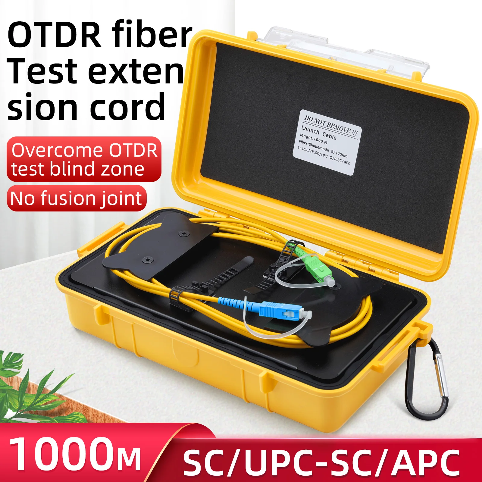 OTDR Dead Zone Eliminator Fiber Optic OTDR Launch Cable Box 500m-1000m SM  SIngle Mode 9/125 SC -APC UPC Connectors 1310/1550nm