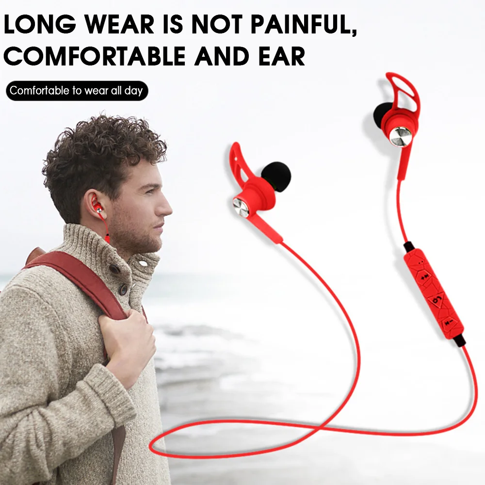 Wireless Bluetooth Headset Sports Headphones 3D Stereo Built-In Microphone Stylish Support A Variety Of App | Электроника