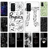 phone case for huawei p40 lite p30 p20 pro y7a y9a p smart z y6 y7 y5 2019 physics science mathematics formula soft cases cover